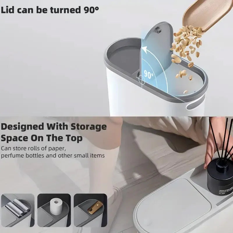 Flip-Lid Household Waste Bin
