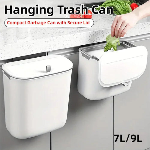 7L Wall-Mounted Sliding-Lid Waste Bin