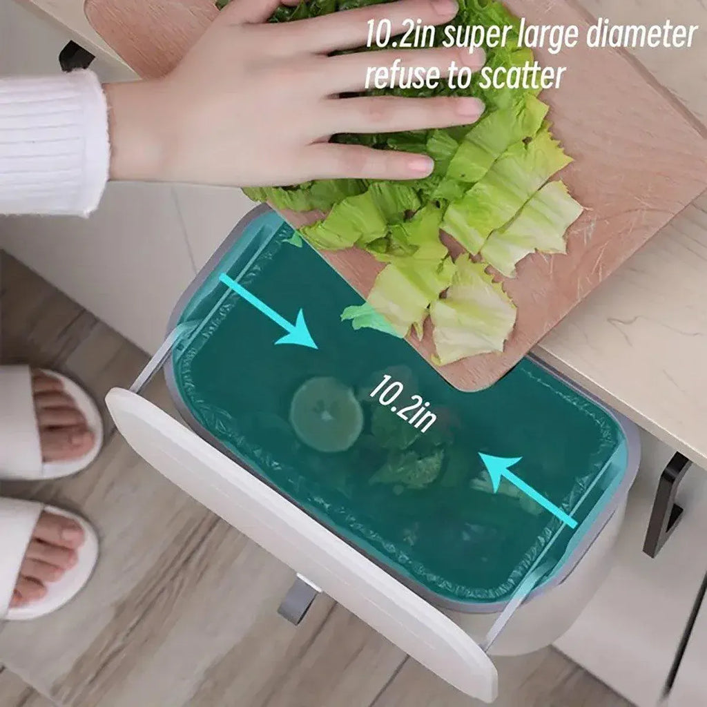 7L Wall-Mounted Sliding-Lid Waste Bin