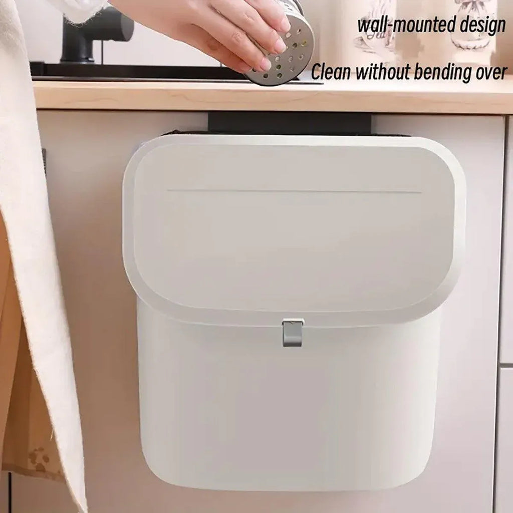 7L Wall-Mounted Sliding-Lid Waste Bin