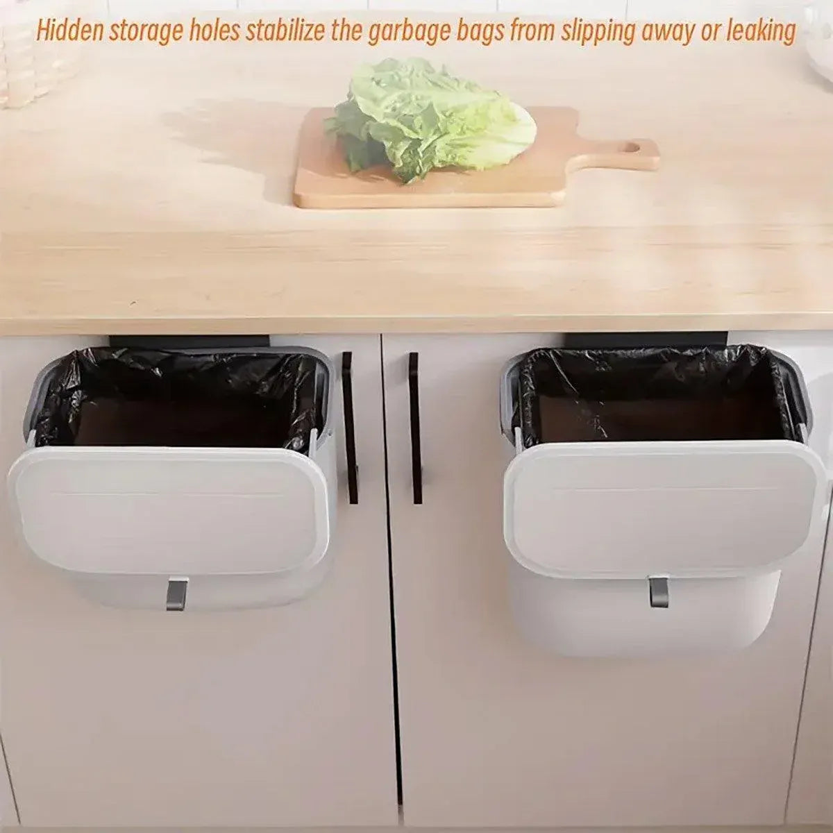 7L Wall-Mounted Sliding-Lid Waste Bin