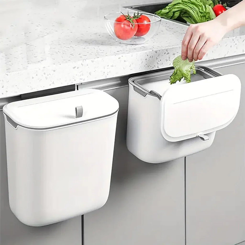7L Wall-Mounted Sliding-Lid Waste Bin