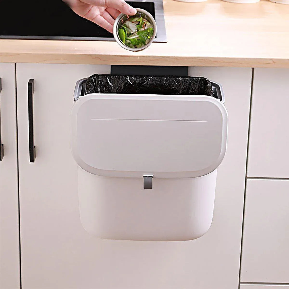 7L Wall-Mounted Sliding-Lid Waste Bin
