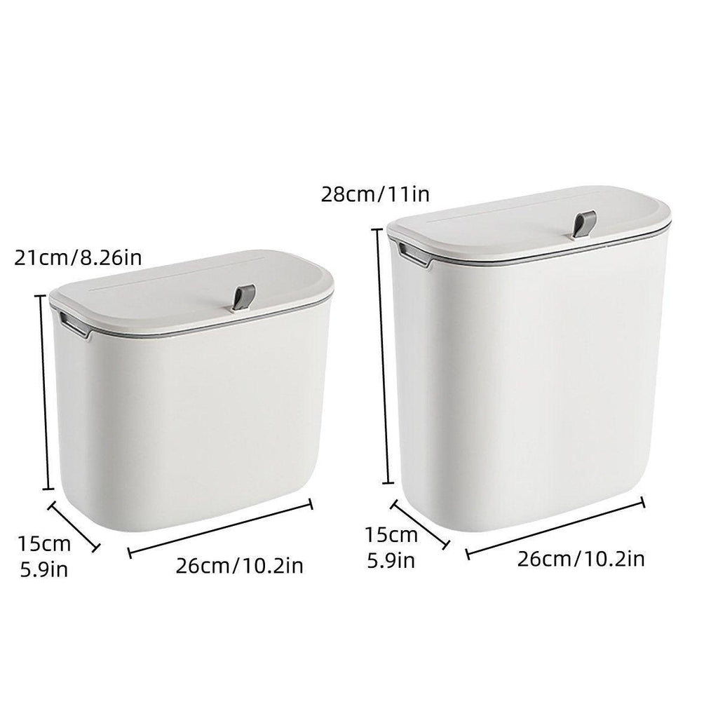 9L Wall-Mounted Sliding-Lid Waste Bin