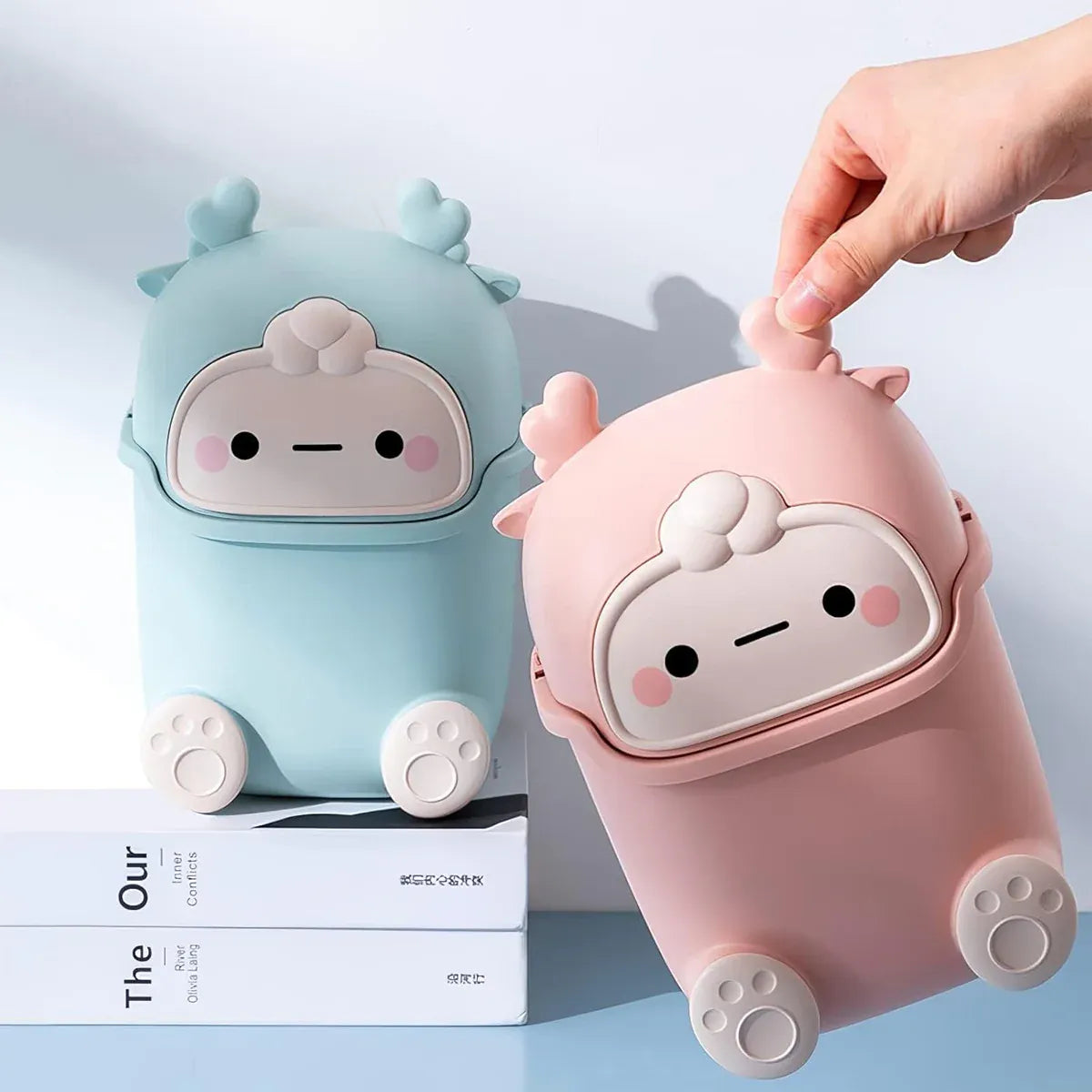 Mini Monster Desktop Bin – Light Blue
