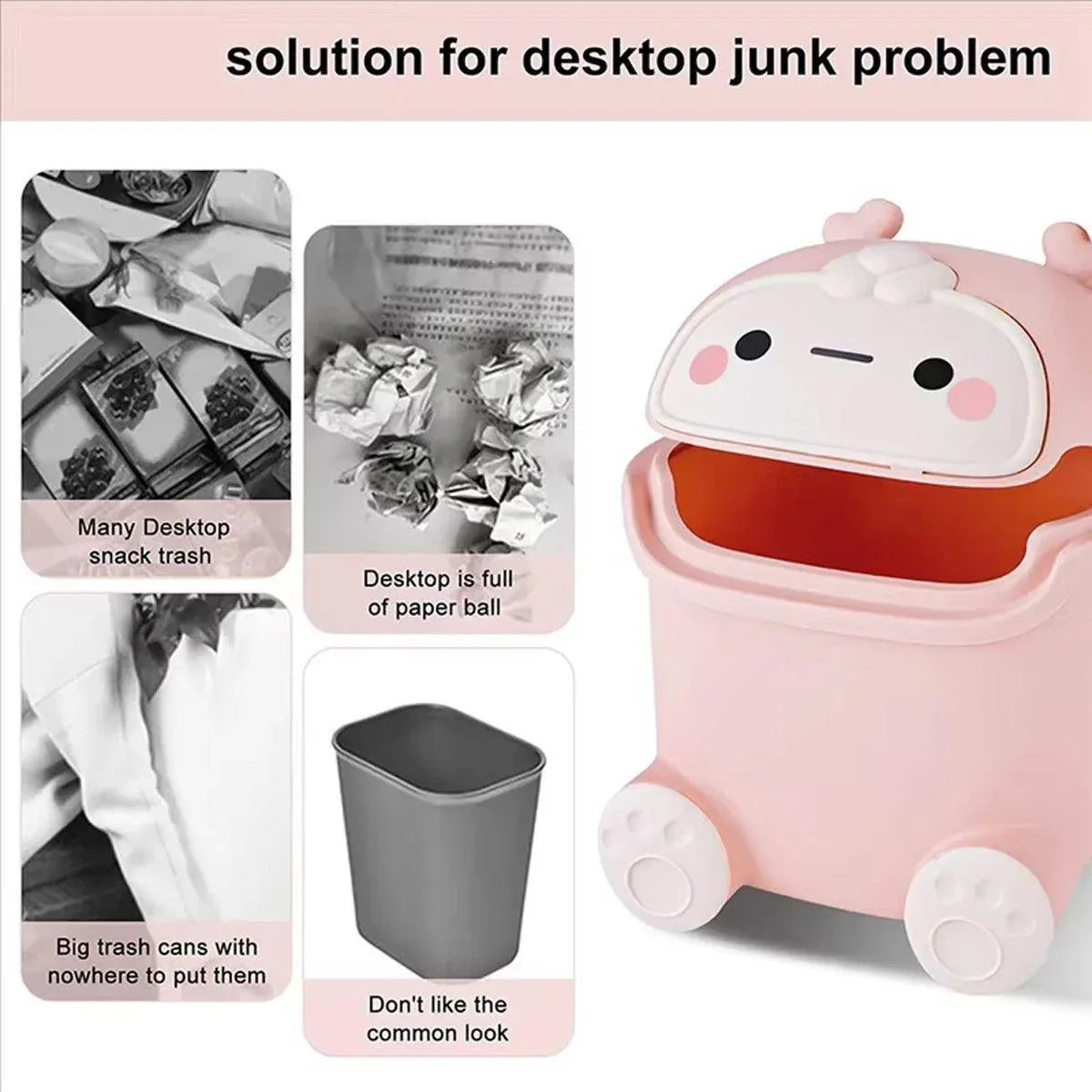 Mini Monster Desktop Bin – Pink