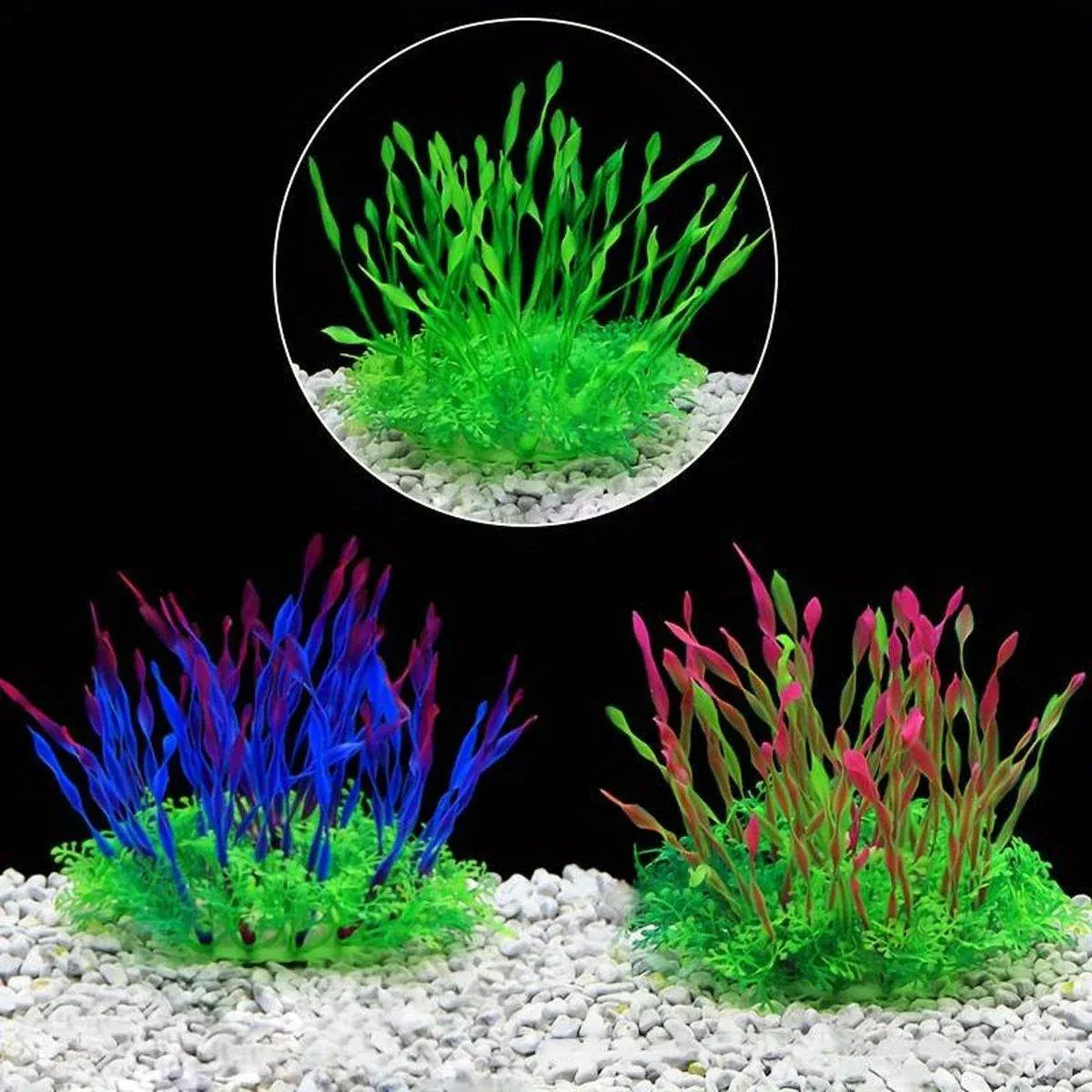 Artificial Water Grass Fish Tank Decoration Aquarium Landscape Simulation Plants - 03-3PCS
