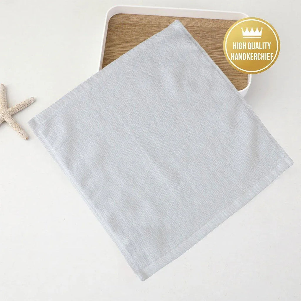 6PCS Hotel Cotton Face Towel White Soft Square Cloth Beauty Salon KTV Thick Wash - 35x35cm-Patternless-70g