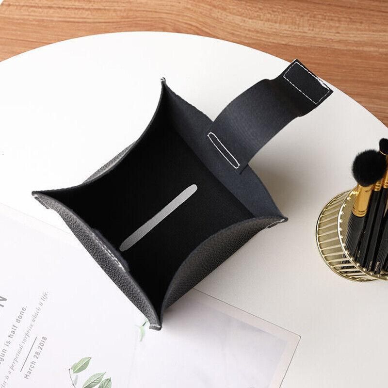 Large Size Tissue Box Dispenser Paper Holder Napkin Case Pu Leather Cover - Green