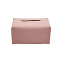 Large Size Tissue Box Dispenser Paper Holder Napkin Case Pu Leather Cover - Pink