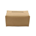 Large Size Tissue Box Dispenser Paper Holder Napkin Case Pu Leather Cover - Yellow