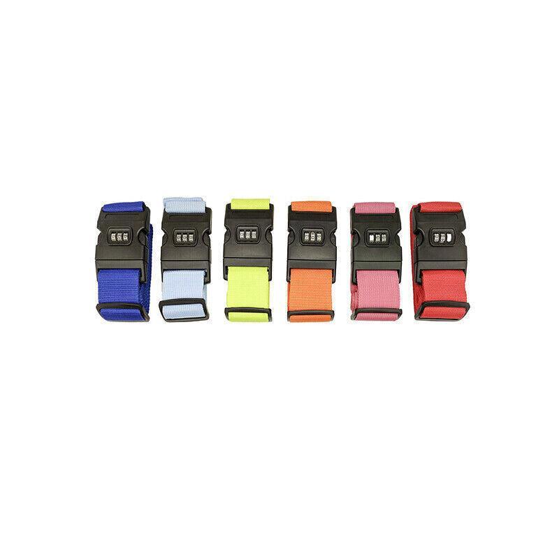 Luggage Strap Code Password Travel Suitcase Secure Lock Safe Nylon Packing Belt - Black