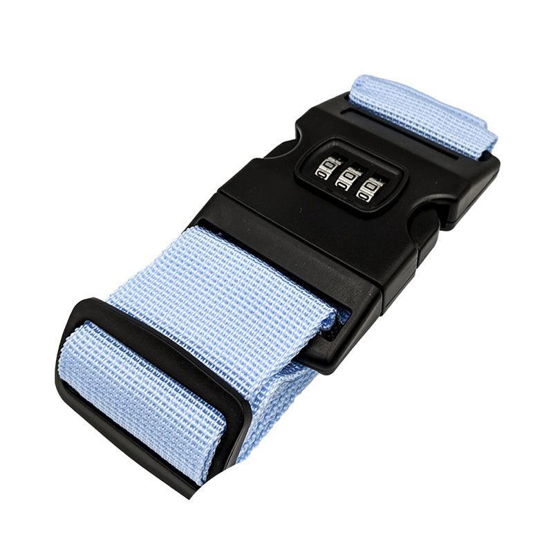 Luggage Strap Code Password Travel Suitcase Secure Lock Safe Nylon Packing Belt - Black