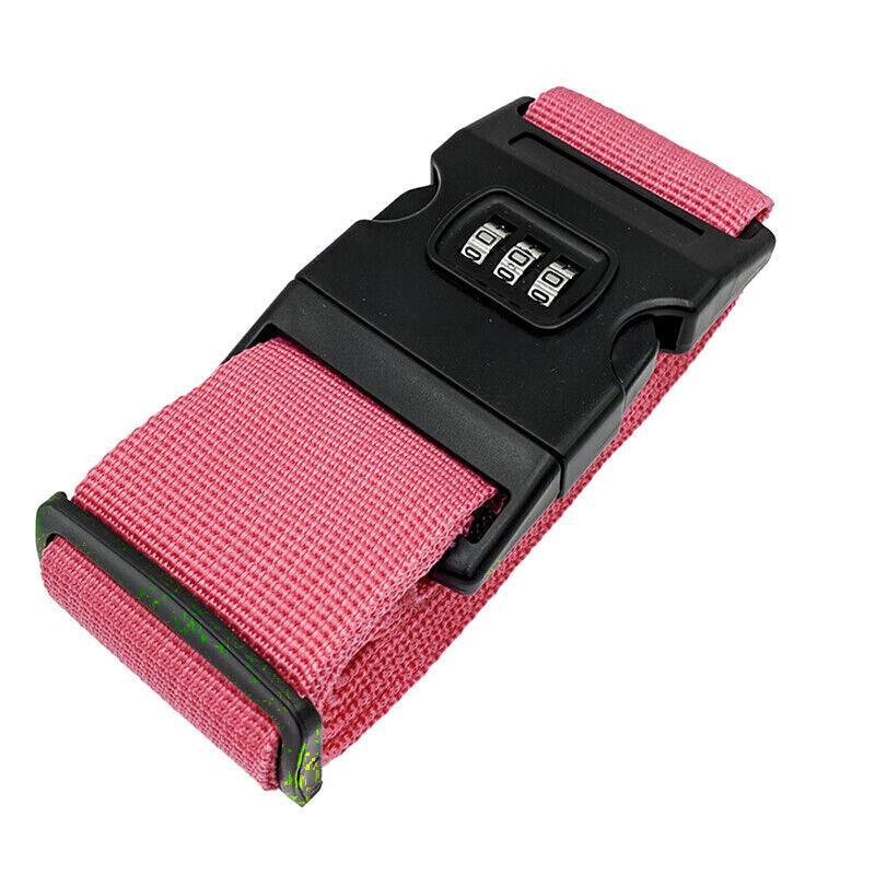 Luggage Strap Code Password Travel Suitcase Secure Lock Safe Nylon Packing Belt - Blue