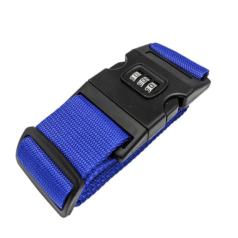 Luggage Strap Code Password Travel Suitcase Secure Lock Safe Nylon Packing Belt - Red+Grey