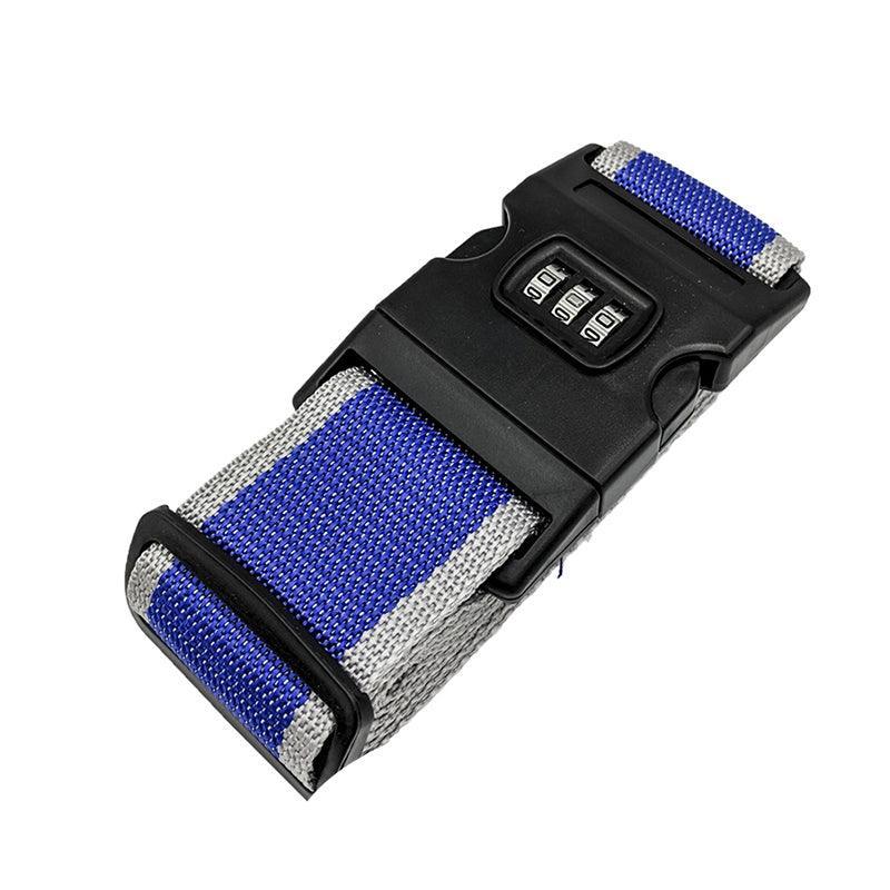 Luggage Strap Code Password Travel Suitcase Secure Lock Safe Nylon Packing Belt - Sky Blue