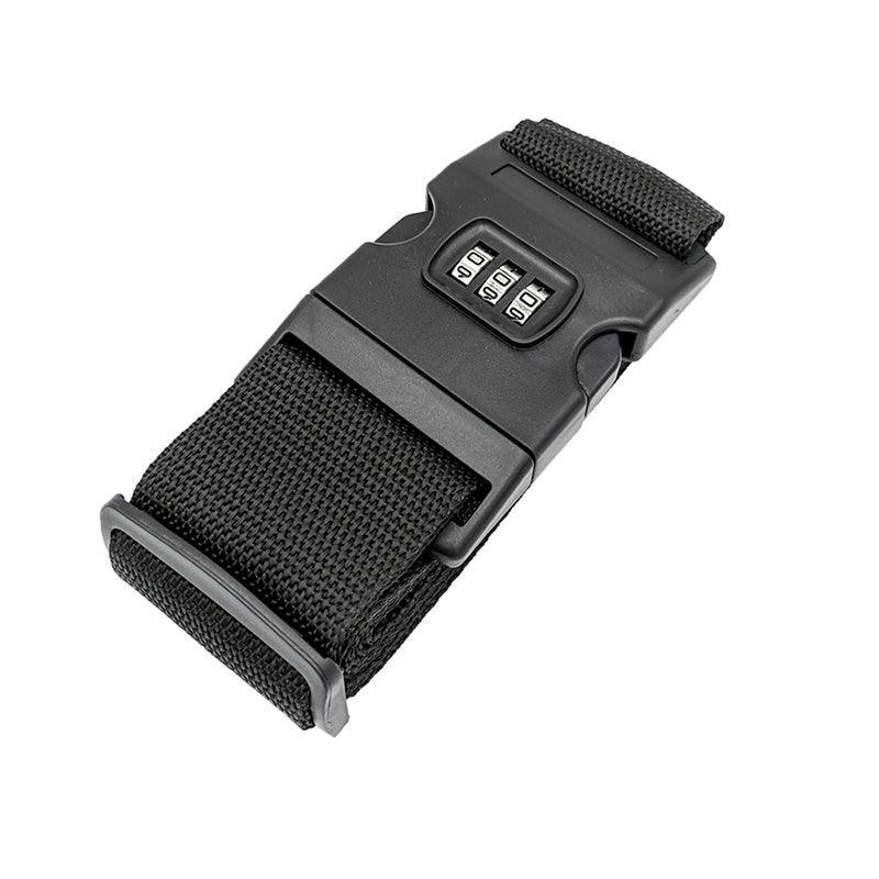 Luggage Strap Code Password Travel Suitcase Secure Lock Safe Nylon Packing Belt - Grey+Orange