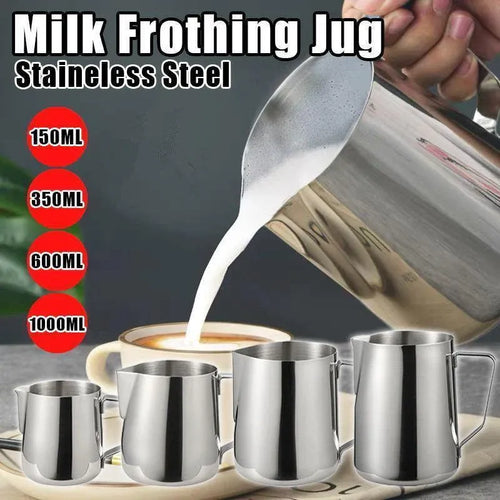600ml Stainless Steel Milk Frothing Jug – Silver