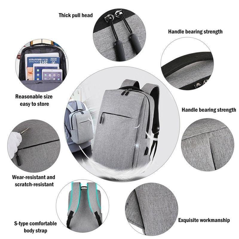 Waterproof Laptop Backpack Bag for Men Women School Travel Business Use - Red 1 Zipper