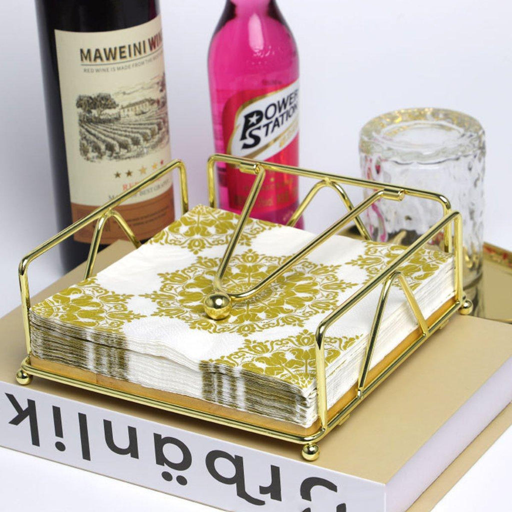 Steel Napkin Holder – Gold