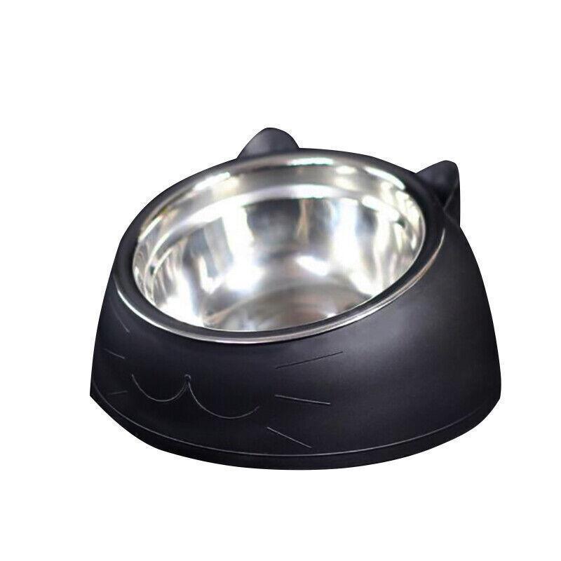 Stainless Steel Tilted Water and Food Feeder