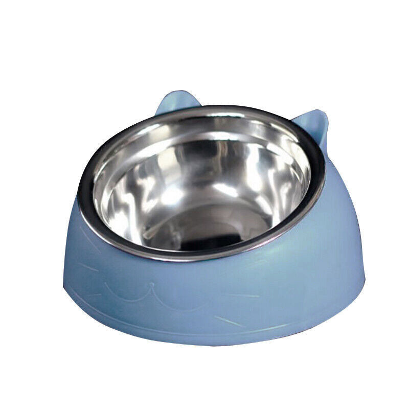 Stainless Steel Tilted Water and Food Feeder