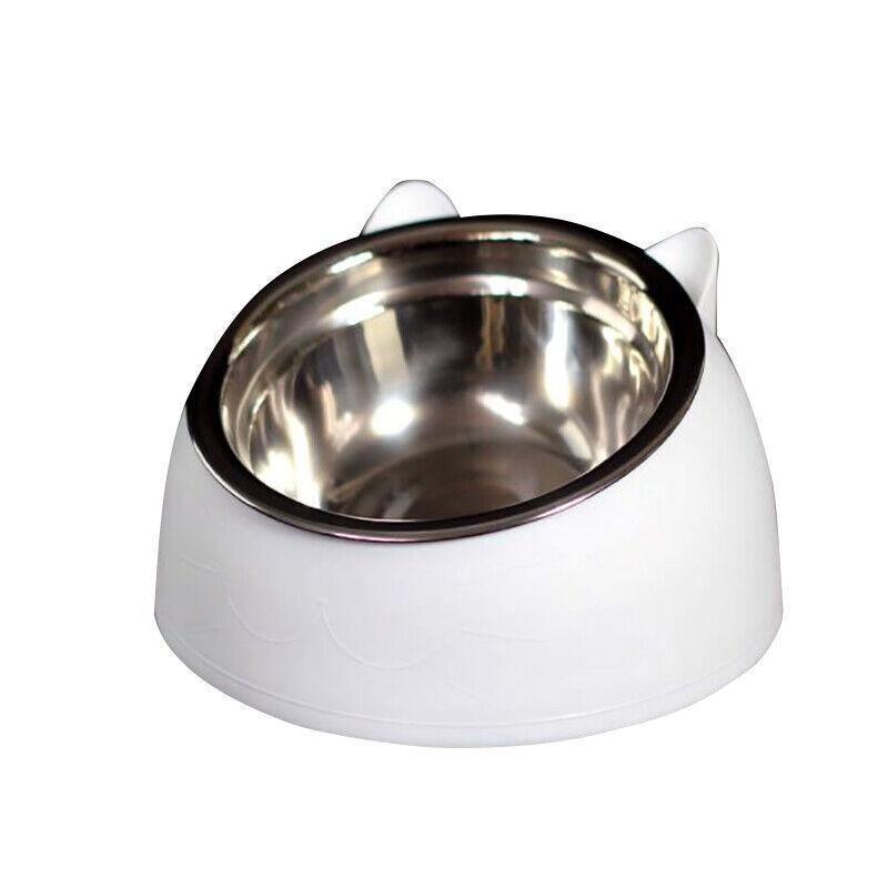 Stainless Steel Tilted Water and Food Feeder