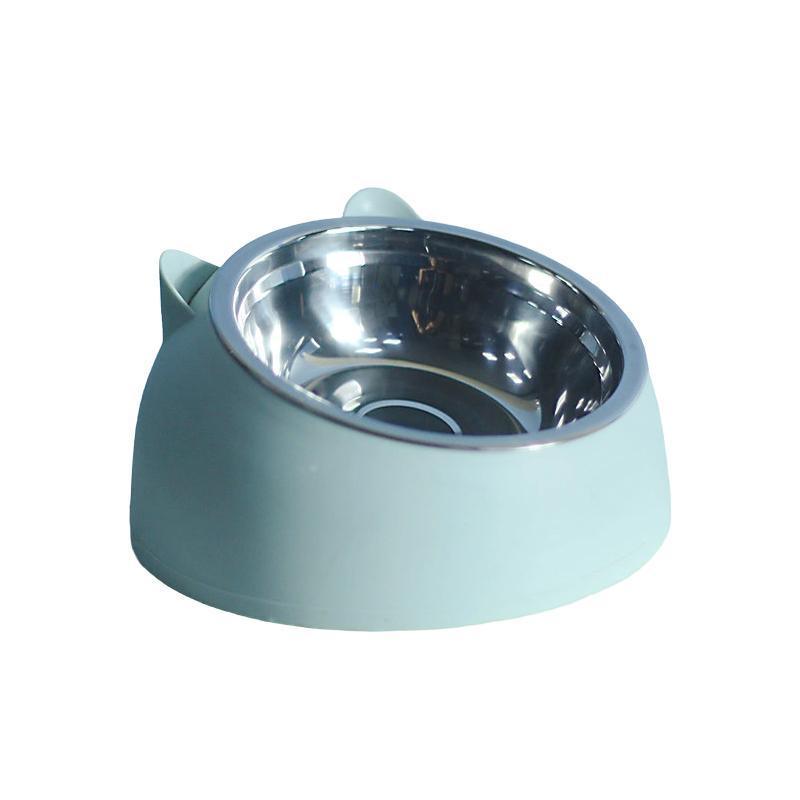 Stainless Steel Tilted Water and Food Feeder