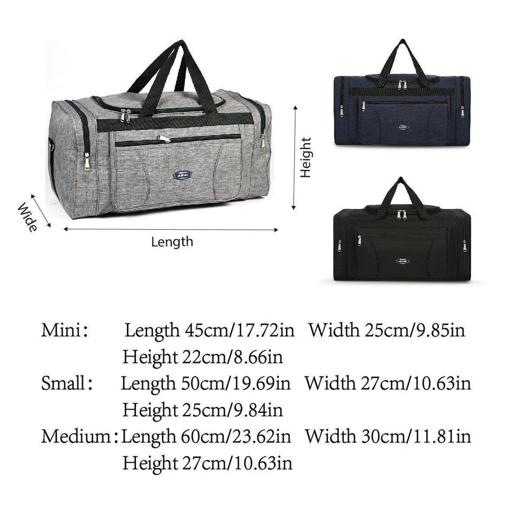 Large Capacity Waterproof Travel Luggage Bag Lightweight Foldable Handbag - Mini-Grey