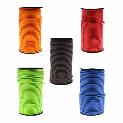 100m Paracord Outdoor Camping Binding Braided Rope Survival Gear Hiking Rope - Brown
