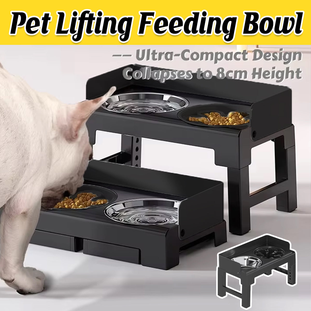 Height Adjustable Pet Feeding Bowl