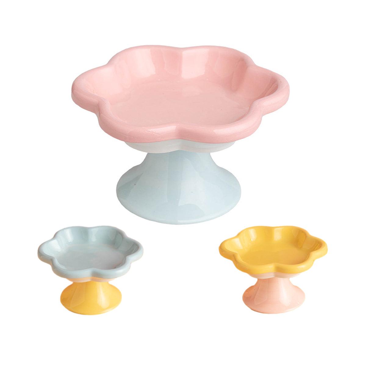 Flower Ceramic Cat Bowl