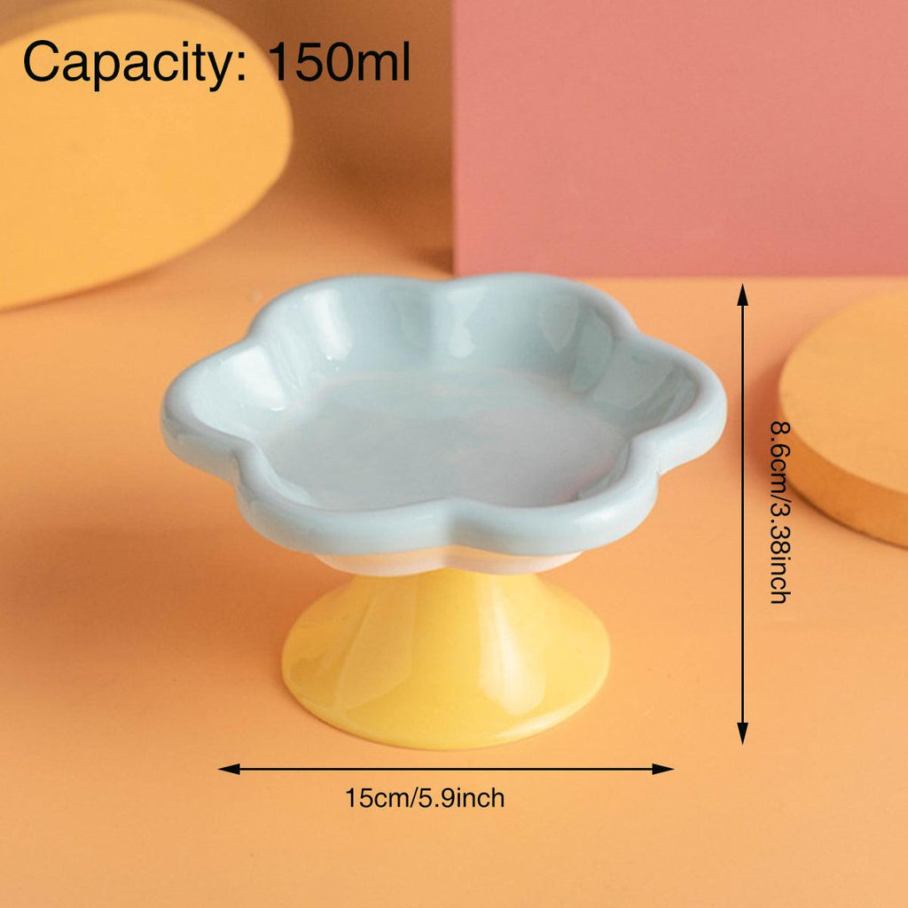 Flower Ceramic Cat Bowl