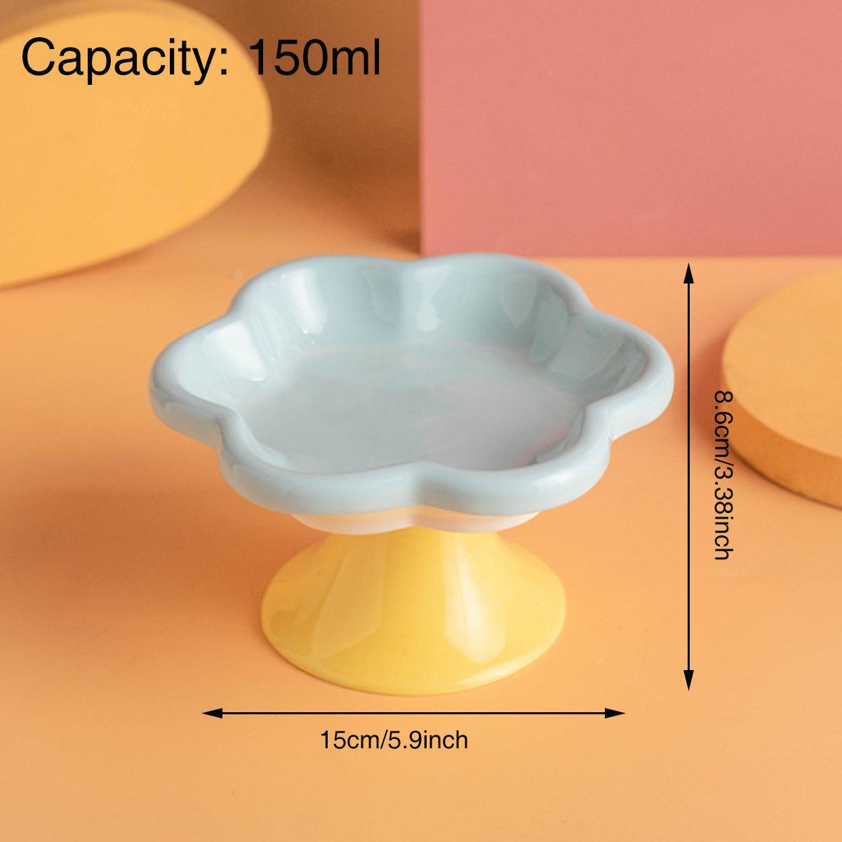 Flower Ceramic Cat Bowl