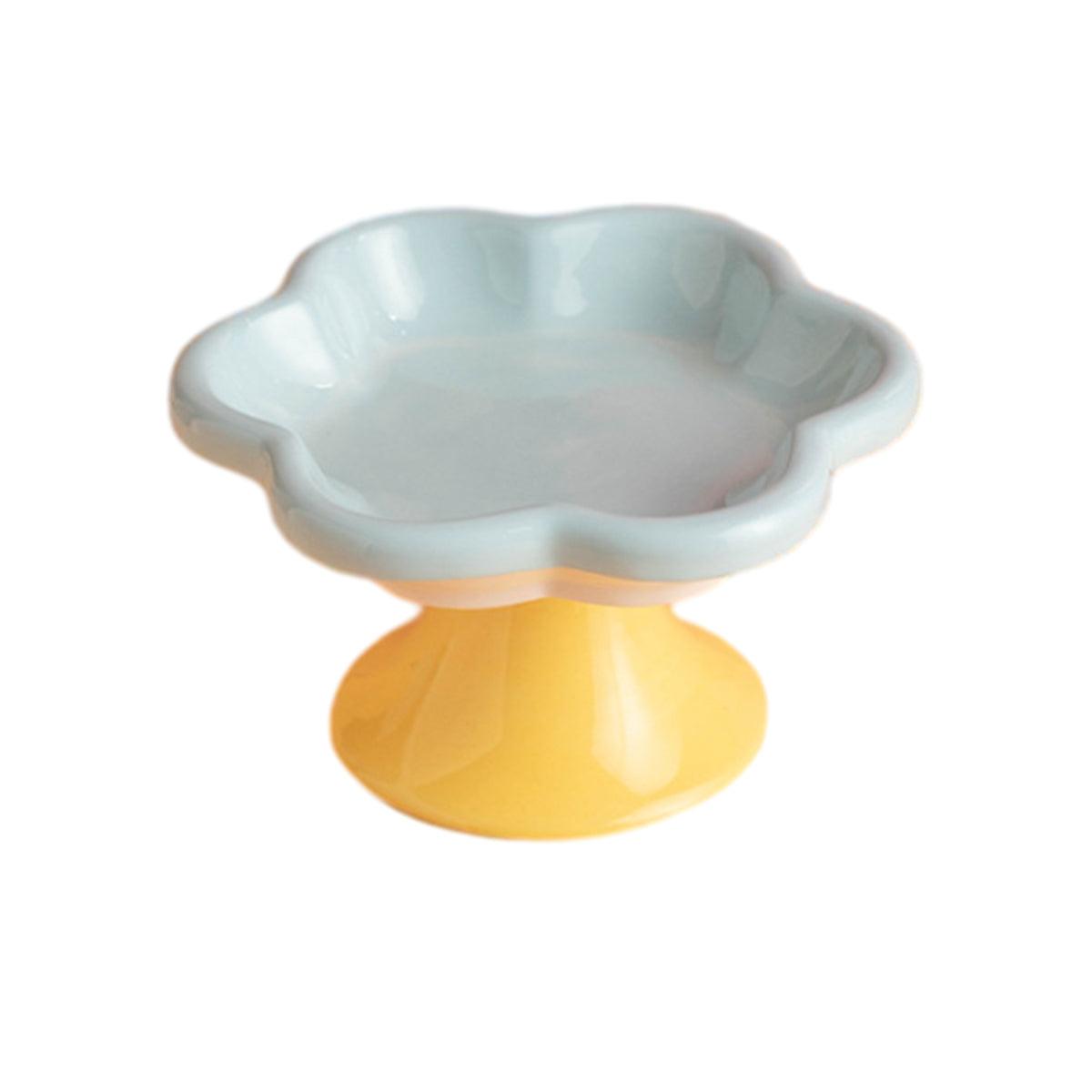 Flower Ceramic Cat Bowl