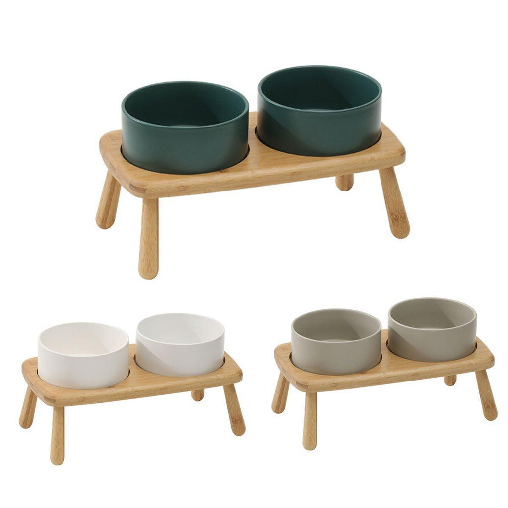 Ceramic Elevated Dog Bowl