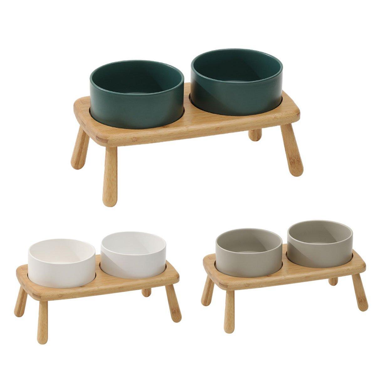 Ceramic Elevated Dog Bowl