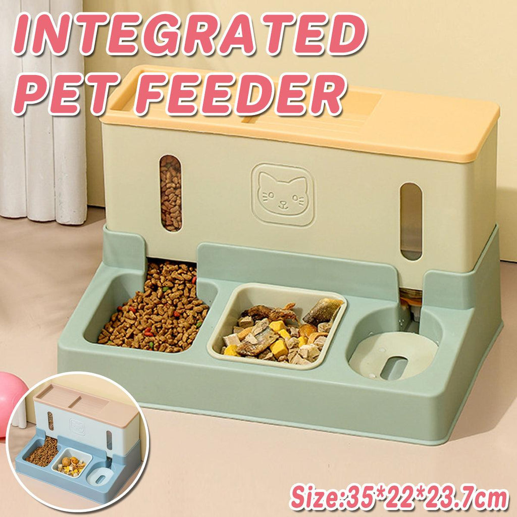 All in One Pet Feeding Bowl & Automatic Dispenser