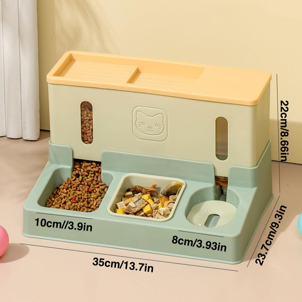 All in One Pet Feeding Bowl & Automatic Dispenser