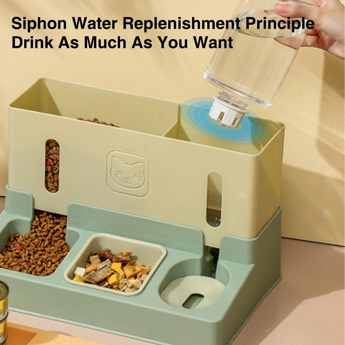 All in One Pet Feeding Bowl & Automatic Dispenser