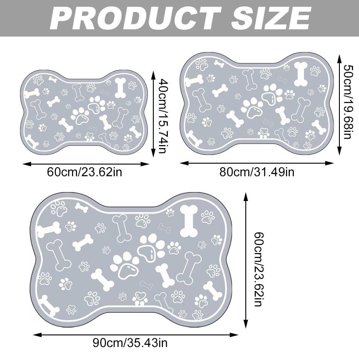 Pet Feeding Mat — Black (60x90cm)