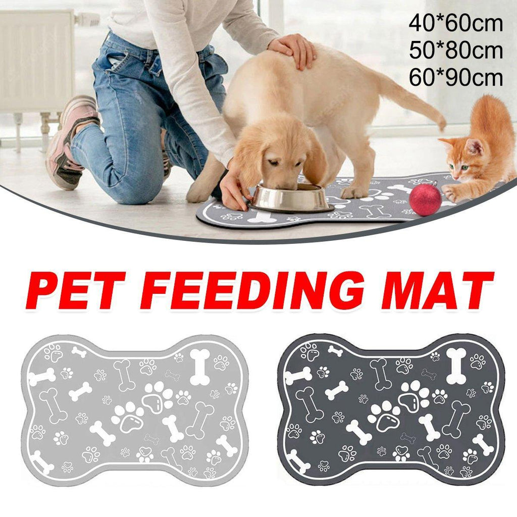 Pet Feeding Mat — Grey (60x90cm)