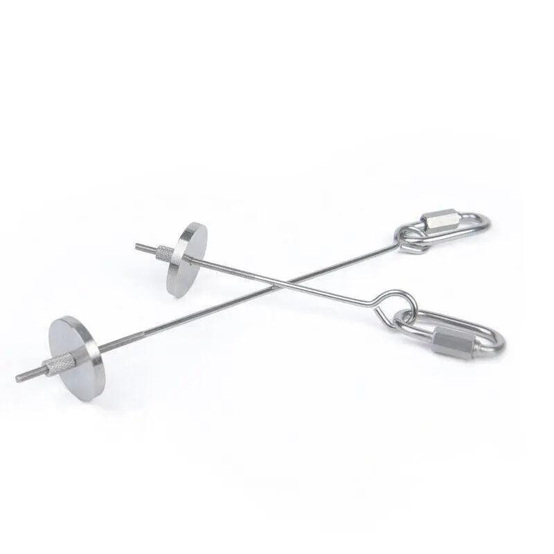Stainless Steel Bird Parrot Cage Skewer Food Spear Fruit Holder Toy Up To 23Cm - S