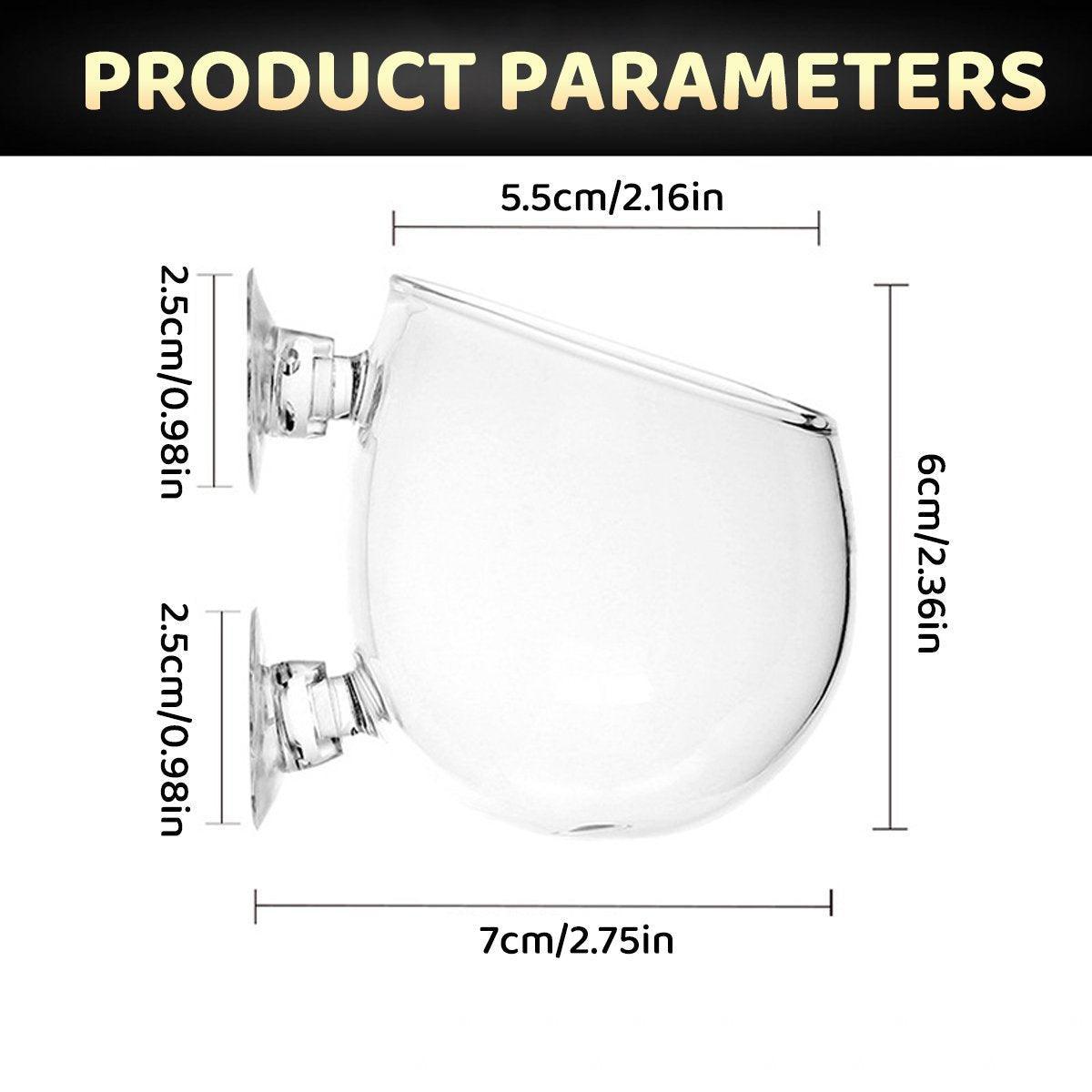 Glass Aquarium Plant Cup for Breeding & Aquascaping – Clear