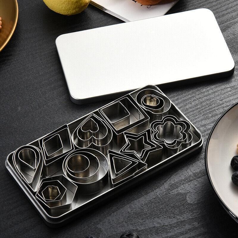30X Polymer Clay Cutter Stainless Steel Geometry Pottery Tool Cutting Mould Diy