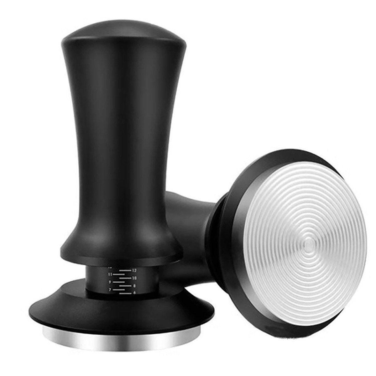 Adjustable Coffee Tamper with Scale Constant Pressure Espresso Powder Press Tool - Silver-58mm