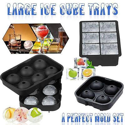 6-Cavity Large Silicone Ice Cube Tray