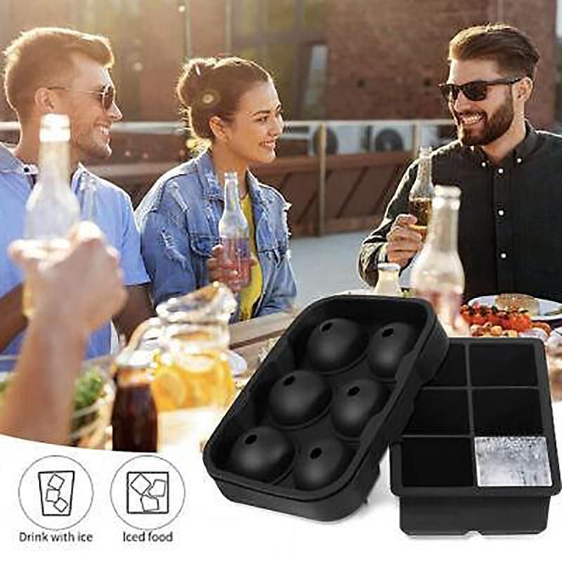 6-Cavity Large Silicone Ice Cube Tray