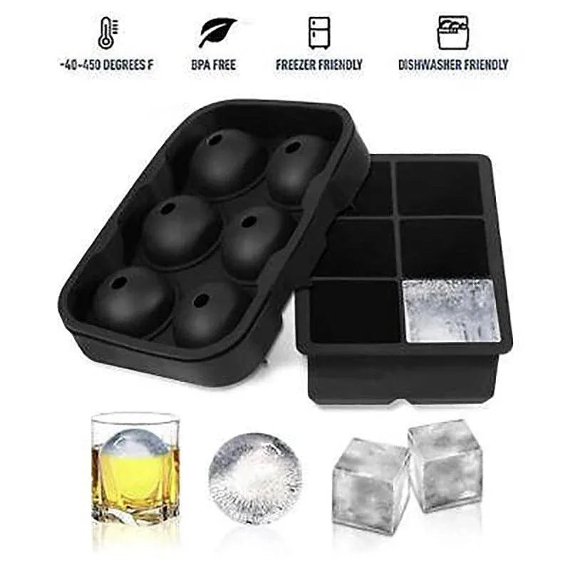 6-Cavity Large Silicone Ice Cube Tray