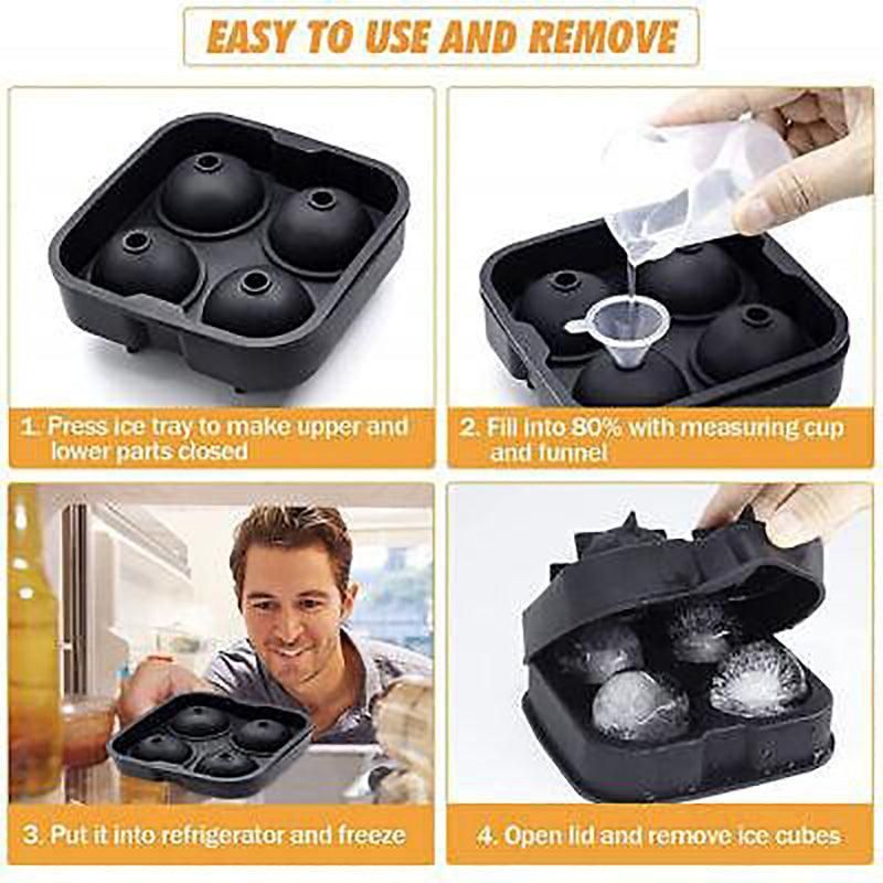 6-Cavity Large Silicone Ice Cube Tray
